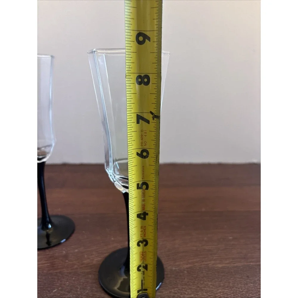 VTG LUMINARC FRANCE Crystal Octime  Stem Champagne Fluted Glasses 8.5/8 Set Of 2